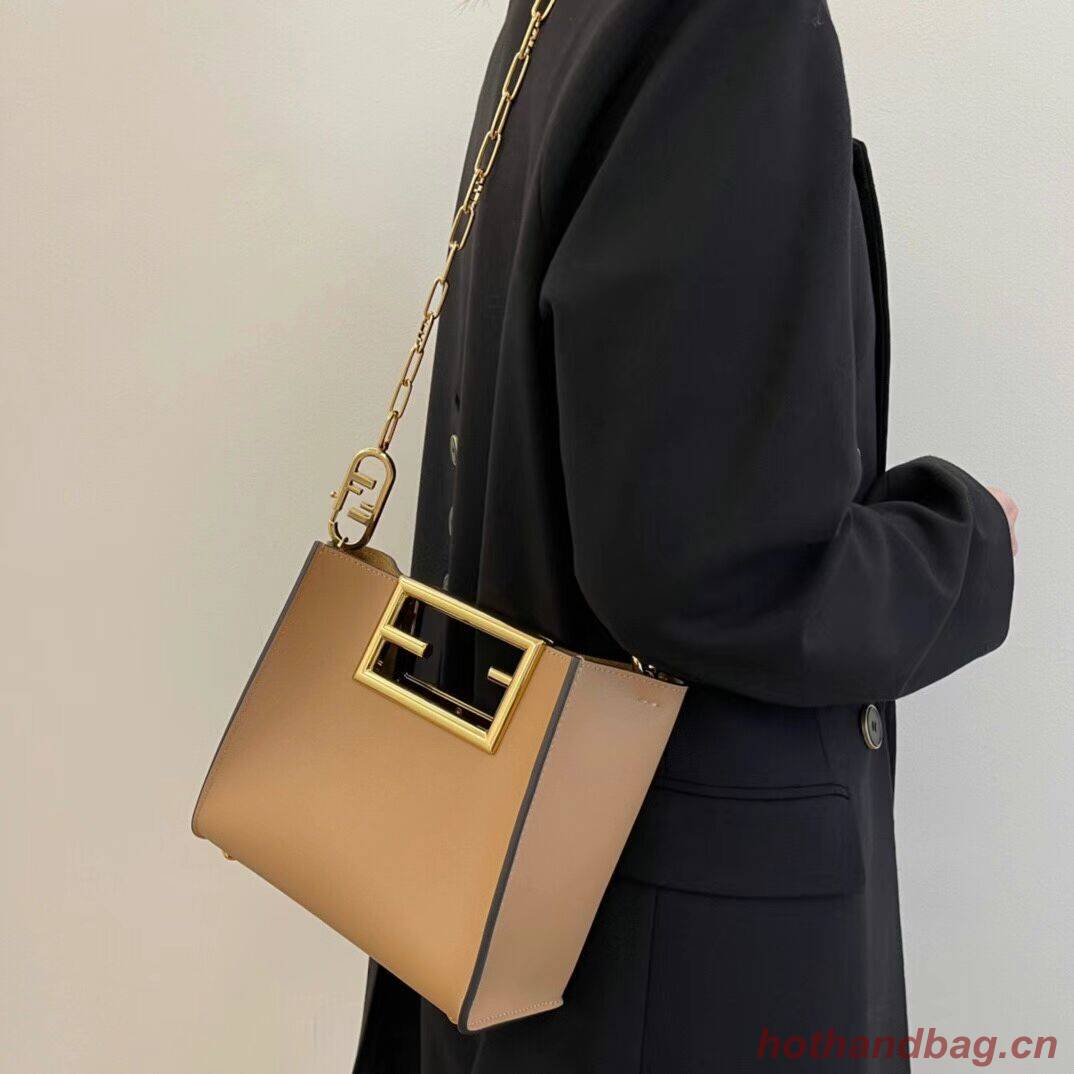 FENDI WAY small leather bag 5FB6846 Beige FENDI WAY small leather bag 5FB6846 Beige