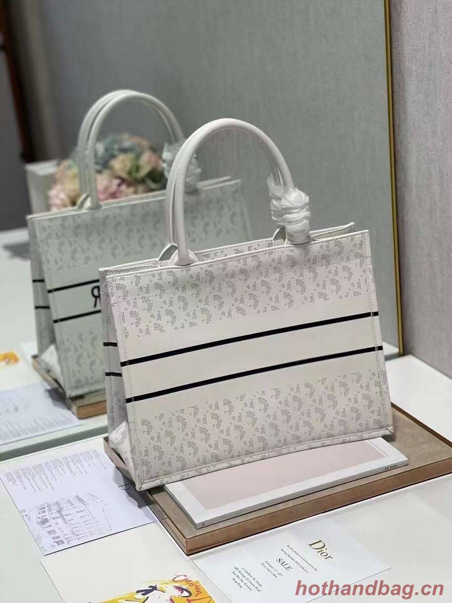 DIOR BOOK TOTE leather Constellation Embroidery M1296ZR white DIOR BOOK TOTE leather Constellation Embroidery M1296ZR white