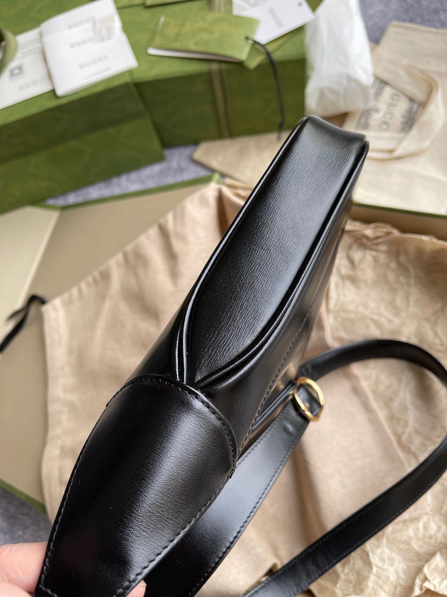 Gucci Vintage Jackie 1961 Original Leather Hobo Bag 636709 Black Gucci Vintage Jackie 1961 Original Leather Hobo Bag 636709 Black