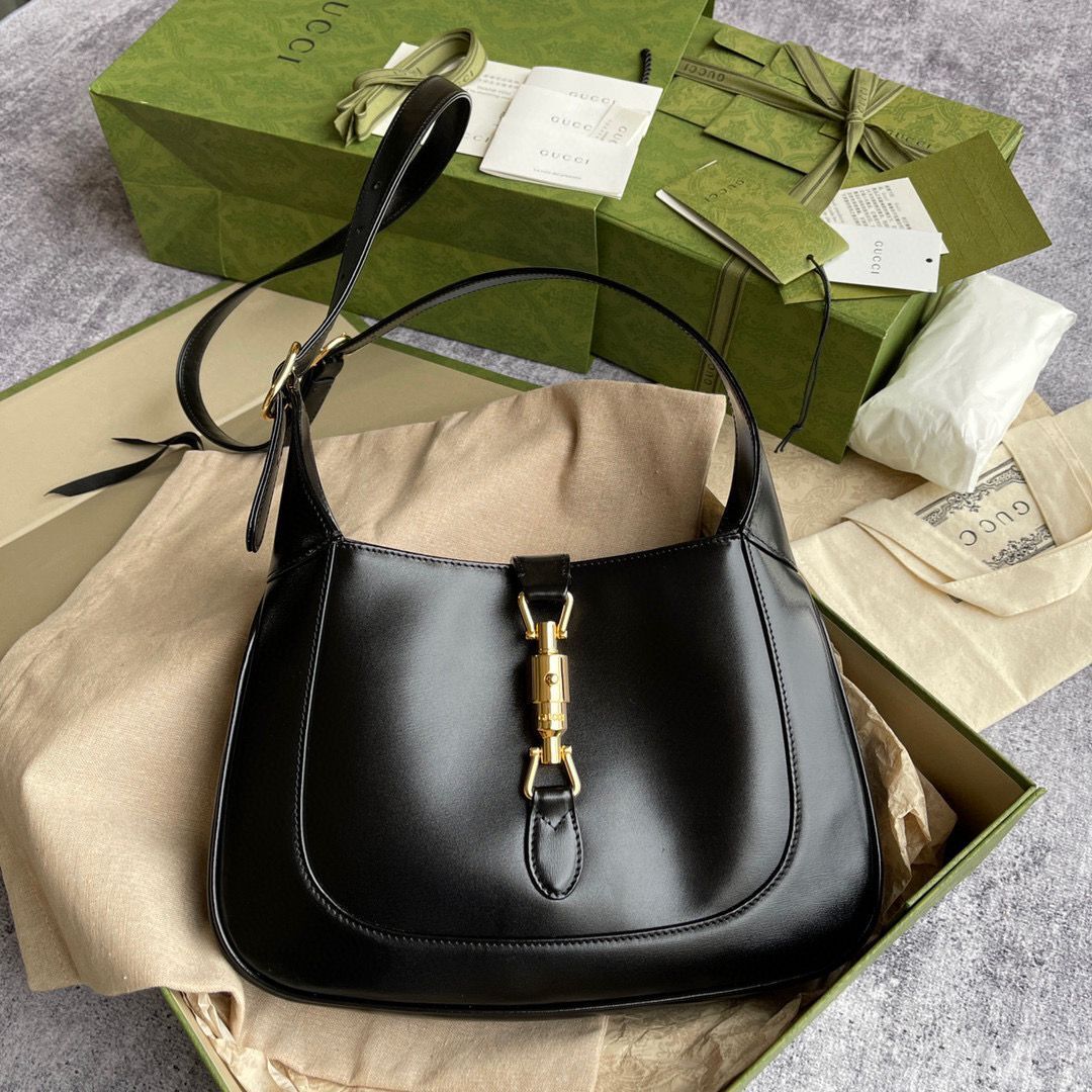 Gucci Vintage Jackie 1961 Original Leather Hobo Bag 636709 Black Gucci Vintage Jackie 1961 Original Leather Hobo Bag 636709 Black