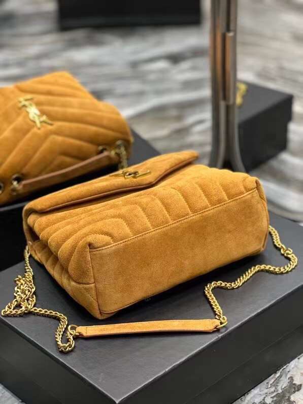 Yves Saint Laurent LOULOU MEDIUM BAG IN Y-QUILTED SUEDE Y94699 CINNAMON Yves Saint Laurent LOULOU MEDIUM BAG IN Y-QUILTED SUEDE Y94699 CINNAMON