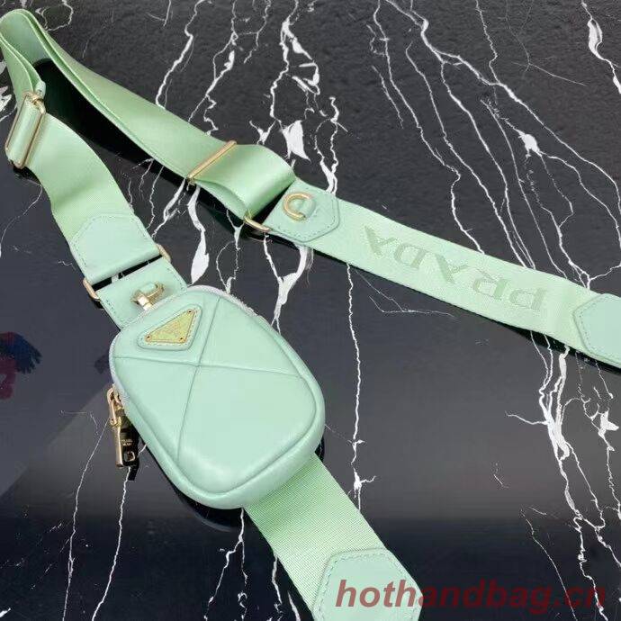 Prada System nappa leather patchwork shoulder bag 1AC151 Green Prada System nappa leather patchwork shoulder bag 1AC151 Green