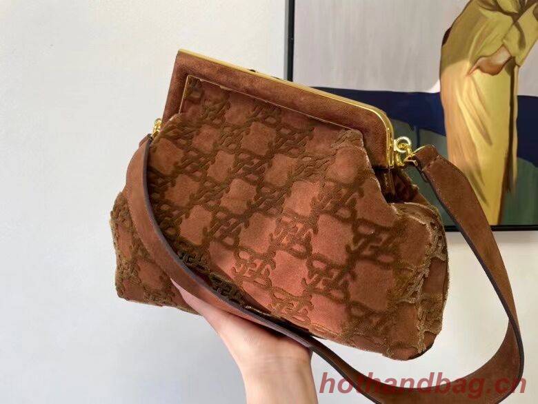 FENDI FIRST MEDIUM suede bag 8BP127A Brown FENDI FIRST MEDIUM suede bag 8BP127A Brown