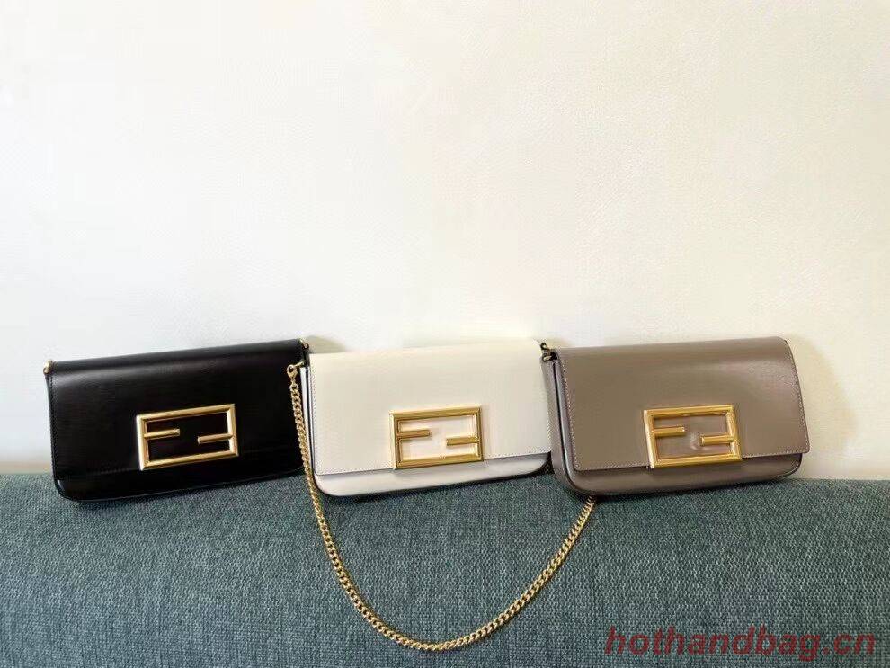 FENDI WALLET ON CHAIN WITH POUCHES leather mini-bag 8BS032 gray FENDI WALLET ON CHAIN WITH POUCHES leather mini-bag 8BS032 gray