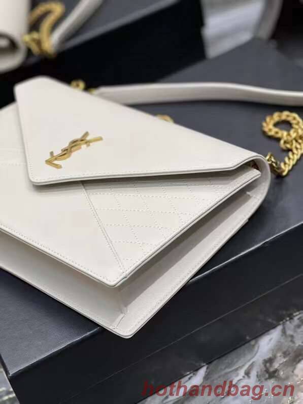 YSL GABY CHAIN BAG IN VINTAGE LAMBSKIN 668864 white YSL GABY CHAIN BAG IN VINTAGE LAMBSKIN 668864 white