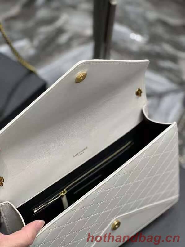 YSL GABY CHAIN BAG IN VINTAGE LAMBSKIN 668864 white YSL GABY CHAIN BAG IN VINTAGE LAMBSKIN 668864 white