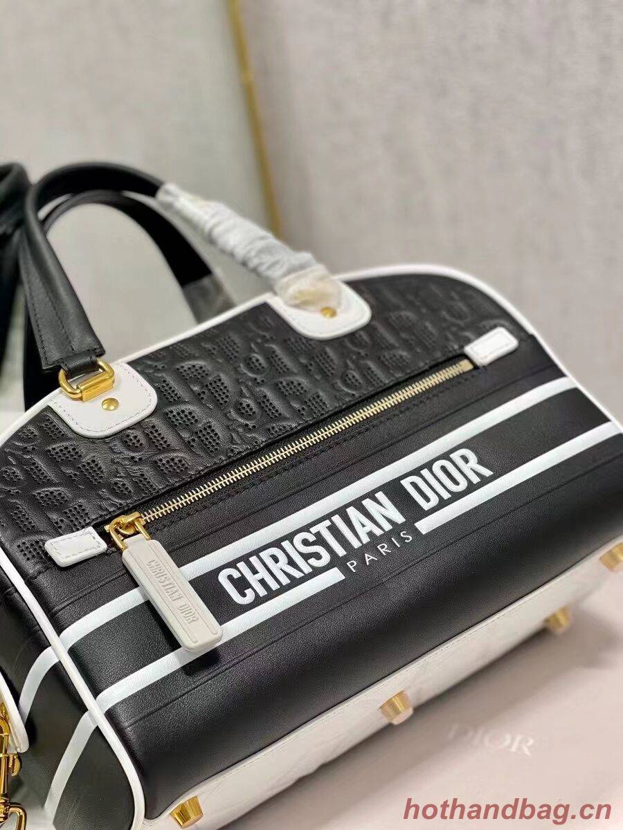 DIOR medium Embossing leather tote Bag A9200 black DIOR medium Embossing leather tote Bag A9200 black