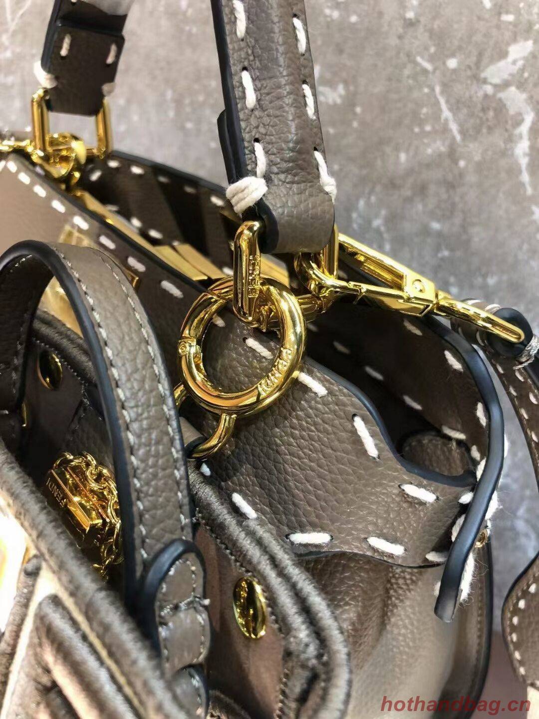 Fendi Peekaboo ISeeU Small leather bag F8636 gray Fendi Peekaboo ISeeU Small leather bag F8636 gray