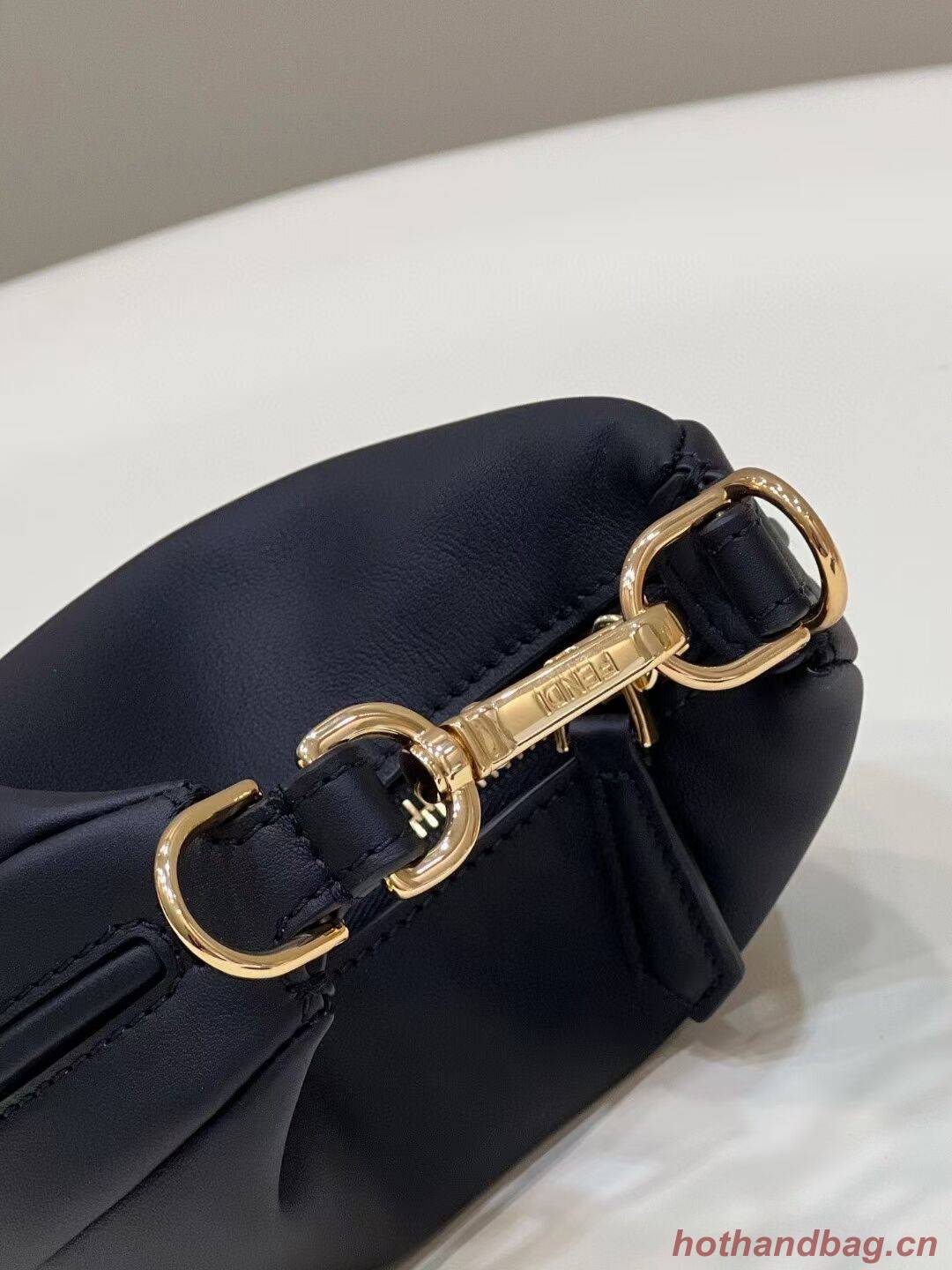 Fendi Nano Fendigraphy black leather charm 7AS089A Fendi Nano Fendigraphy black leather charm 7AS089A