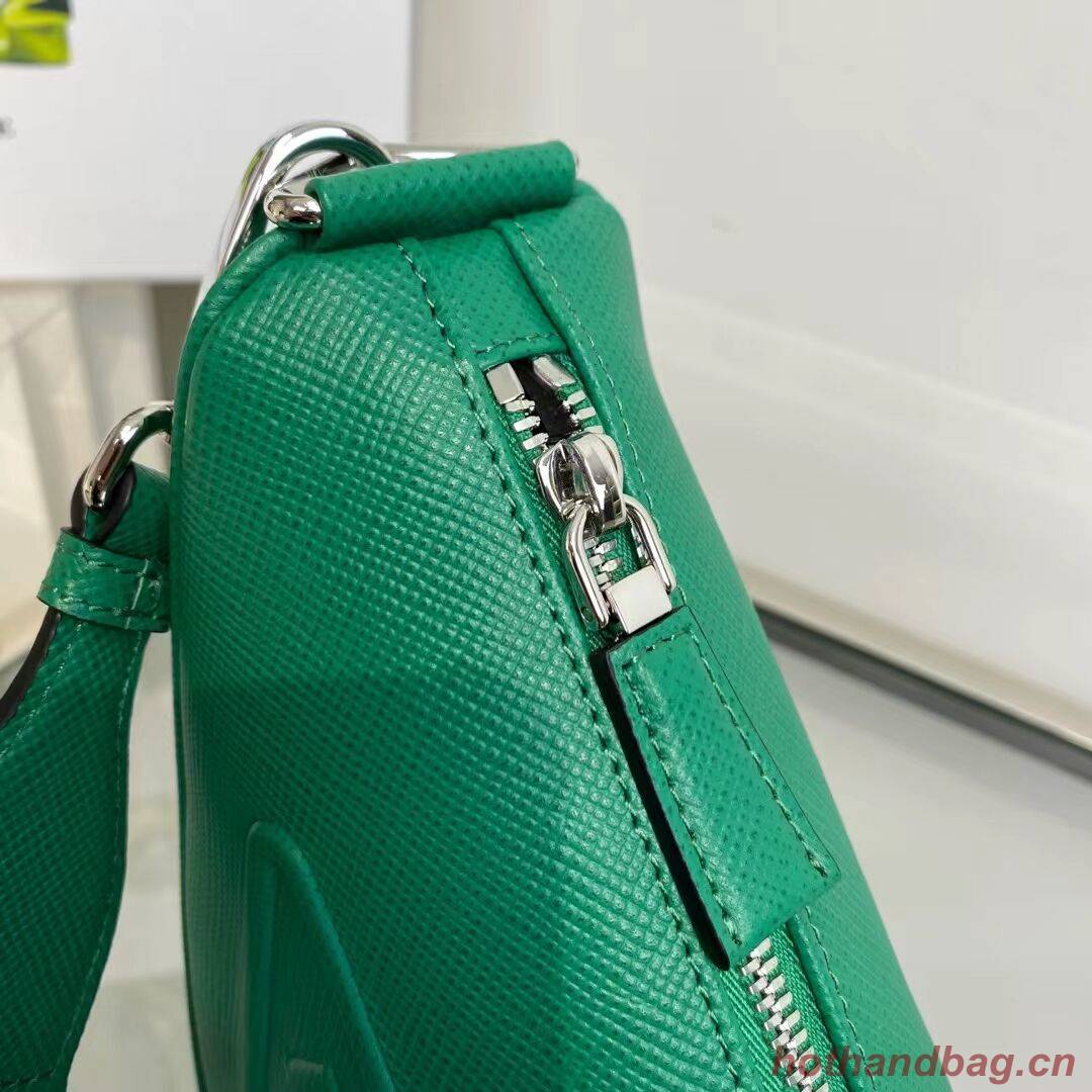 Prada Leather Triangle shoulder bag 2EV055 green Prada Leather Triangle shoulder bag 2EV055 green