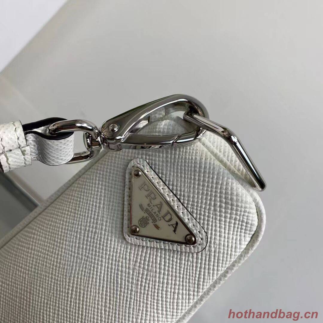 Prada Leather Triangle shoulder bag 2EV055 white Prada Leather Triangle shoulder bag 2EV055 white