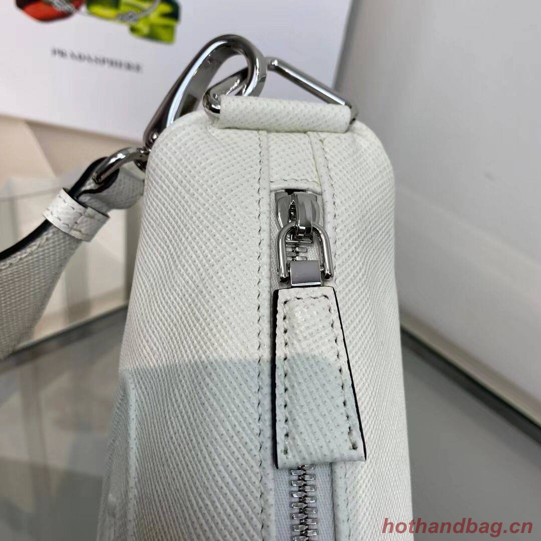 Prada Leather Triangle shoulder bag 2EV055 white Prada Leather Triangle shoulder bag 2EV055 white