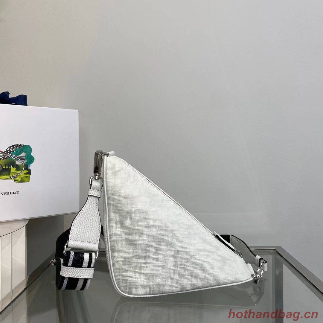 Prada Leather Triangle shoulder bag 2EV055 white Prada Leather Triangle shoulder bag 2EV055 white