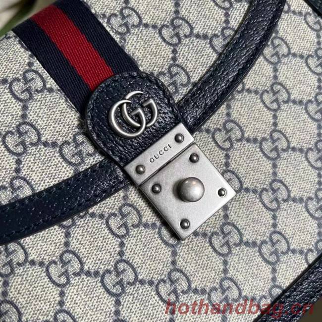 Gucci Ophidia small top handle bag with Web 651055 blue