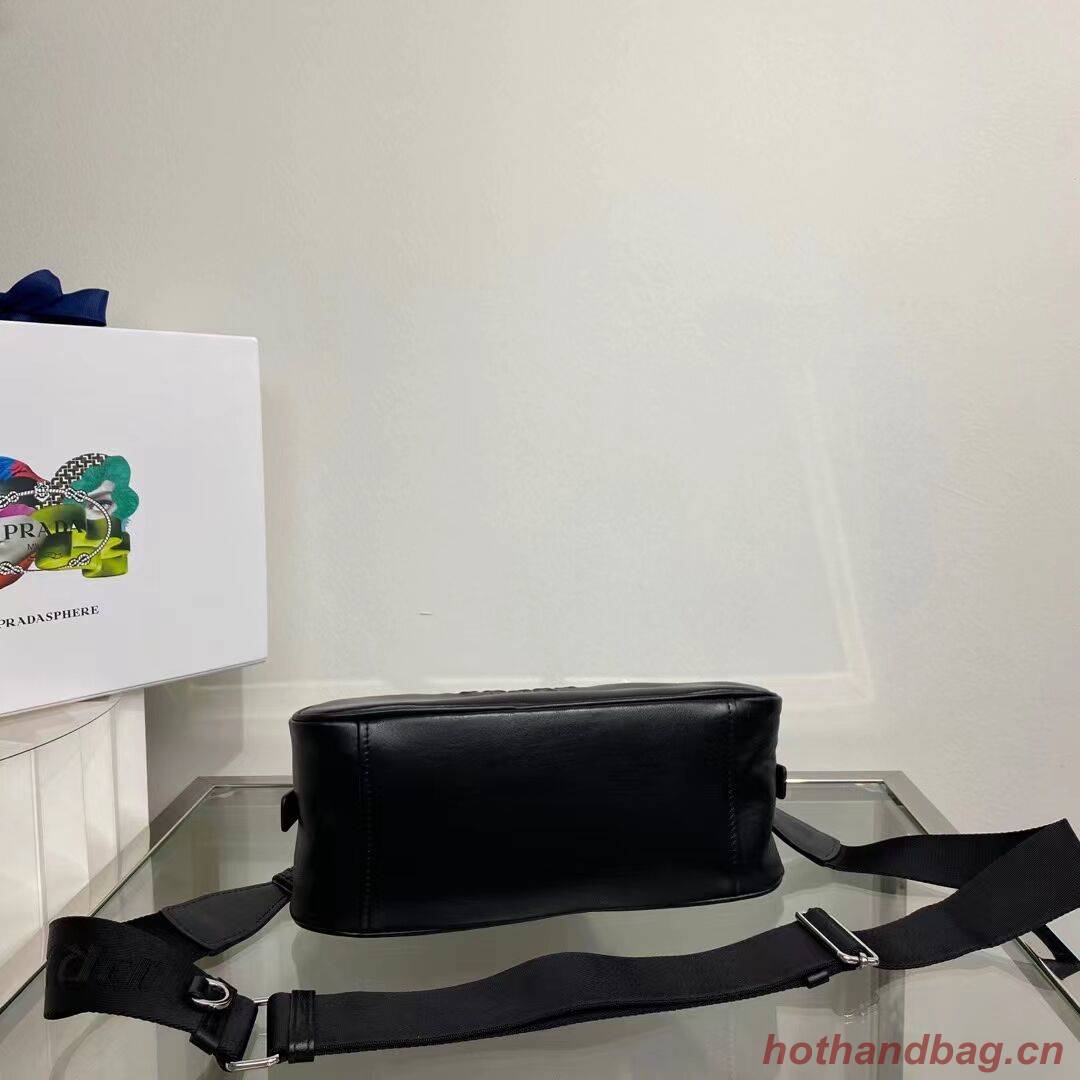 Prada Leather Triangle bag 1BB082 black Prada Leather Triangle bag 1BB082 black