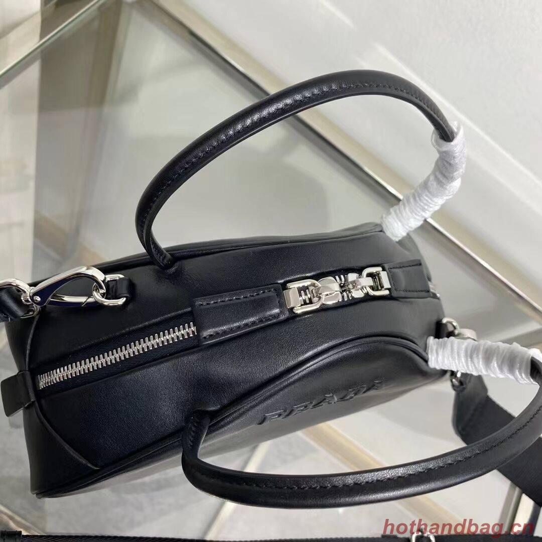 Prada Leather Triangle bag 1BB082 black Prada Leather Triangle bag 1BB082 black