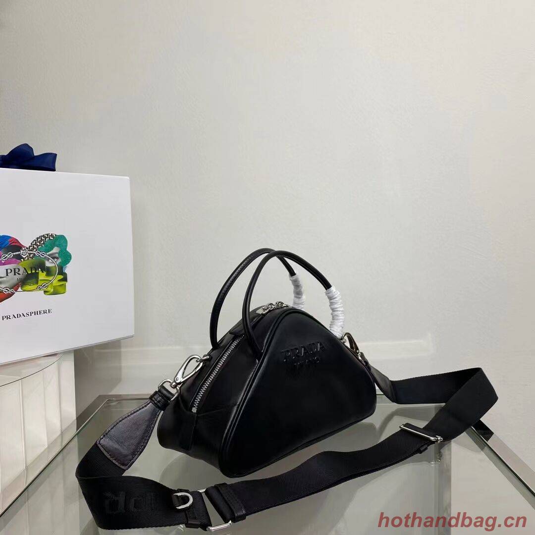 Prada Leather Triangle bag 1BB082 black Prada Leather Triangle bag 1BB082 black
