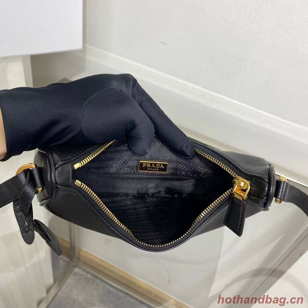 Prada Small Saffiano leather shoulder bag 1BD330 black Prada Small Saffiano leather shoulder bag 1BD330 black