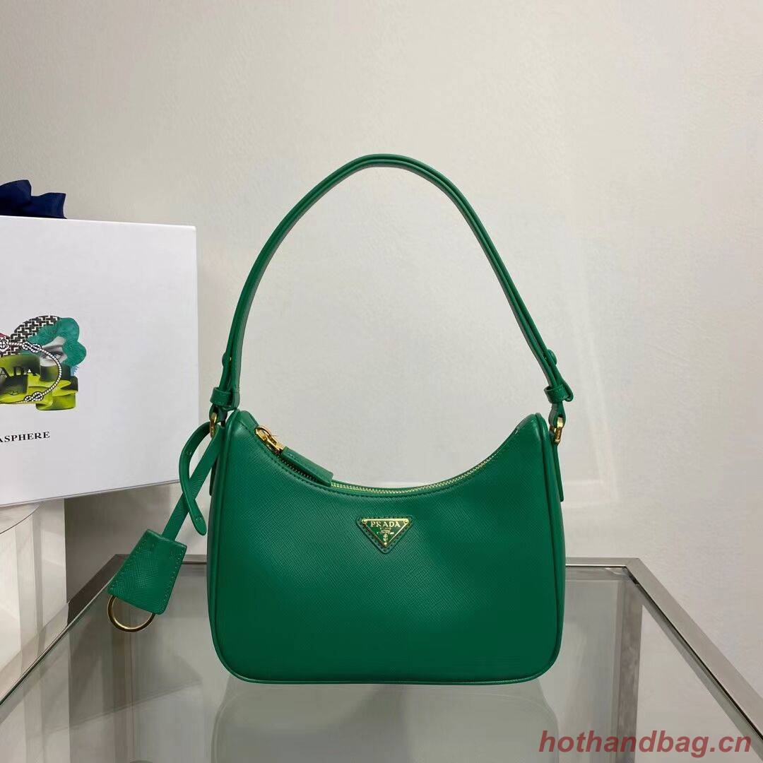 Prada Small Saffiano leather shoulder bag 1BD330 green Prada Small Saffiano leather shoulder bag 1BD330 green