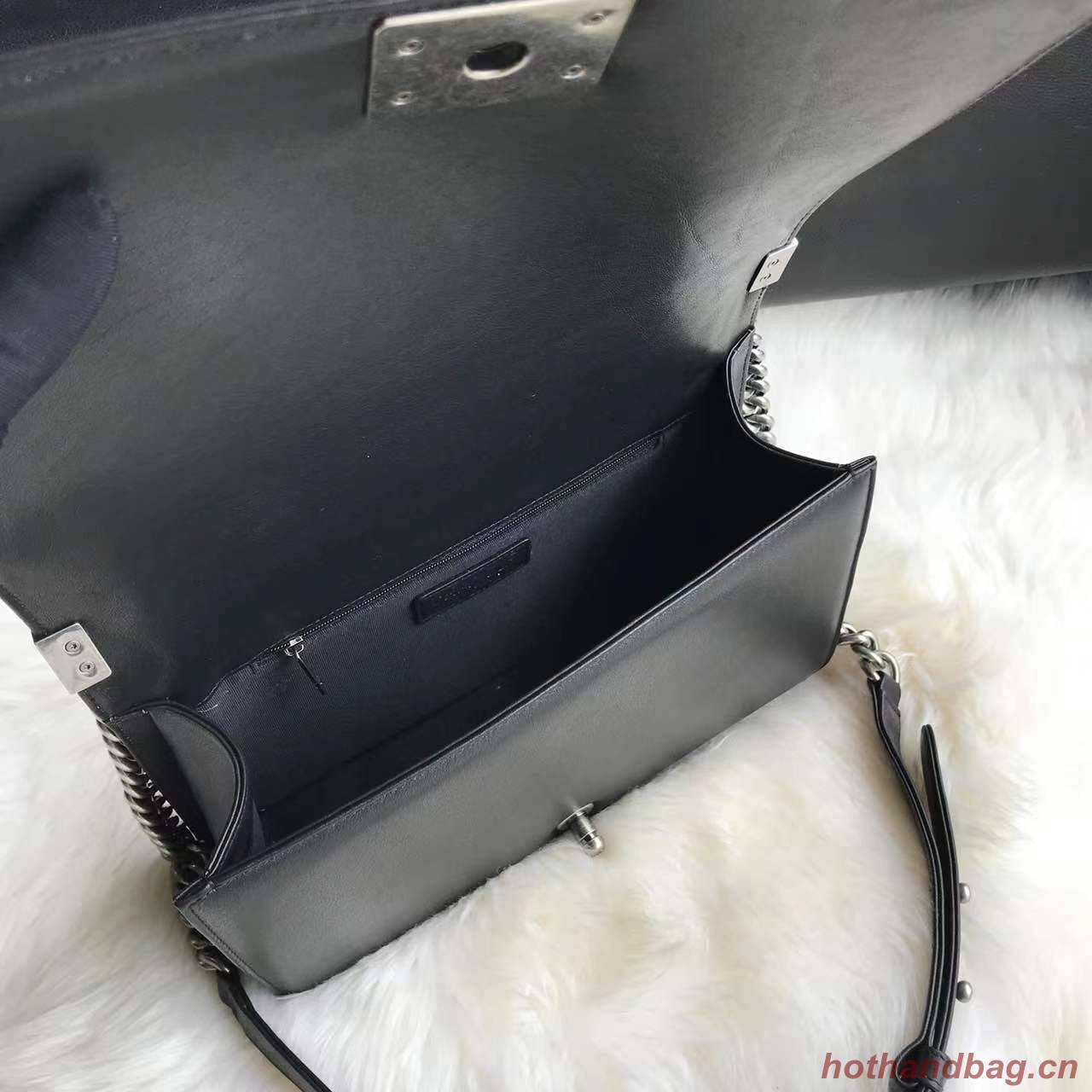 Boy Chanel Flap Bag Original Chevron Leather A67087V Black Boy Chanel Flap Bag Original Chevron Leather A67087V Black