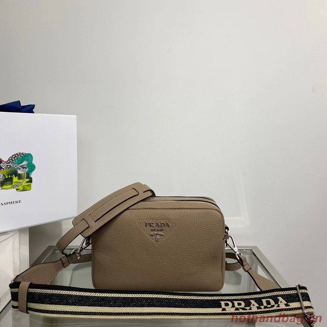 Prada Leather bag with shoulder strap 1BH082 gray Prada Leather bag with shoulder strap 1BH082 gray