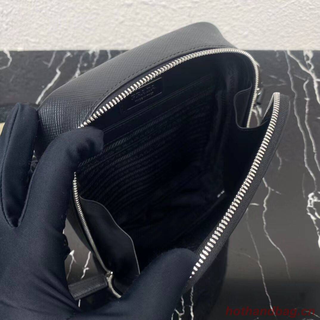 Prada Leather bag with shoulder strap 2BQ354 black Prada Leather bag with shoulder strap 2BQ354 black