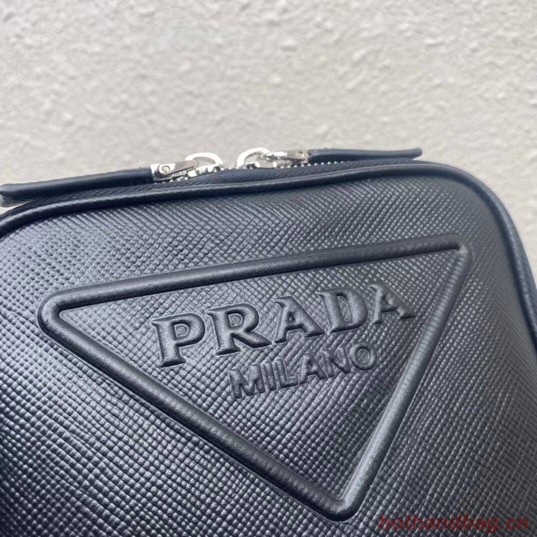 Prada Leather bag with shoulder strap 2BQ354 black Prada Leather bag with shoulder strap 2BQ354 black