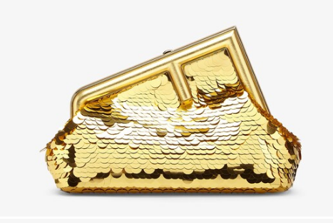 Fendi First Small sequinned bag 8BP129 gold Fendi First Small sequinned bag 8BP129 gold