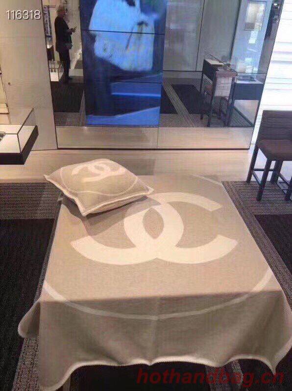 CHANEL Merino Wool Cashmere CC Throw Blanket CHB00004 CHANEL Merino Wool Cashmere CC Throw Blanket CHB00004