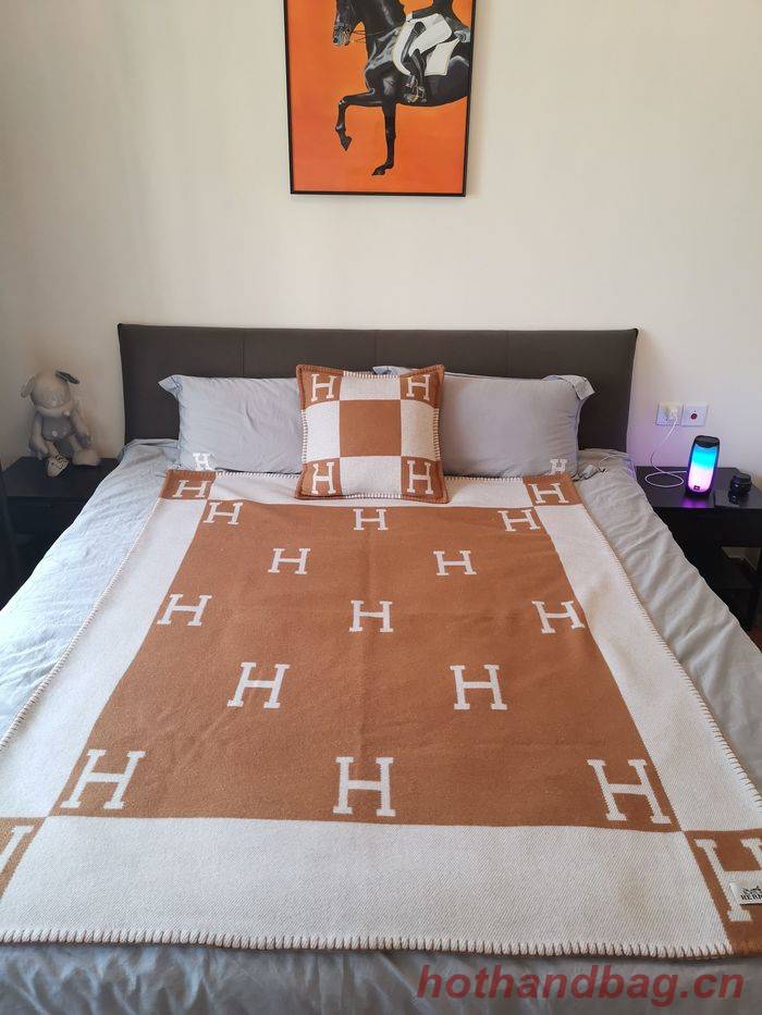 Hermes Lambswool&Cashmere Shawl&Blanket HMB00010 Hermes Lambswool&Cashmere Shawl&Blanket HMB00010