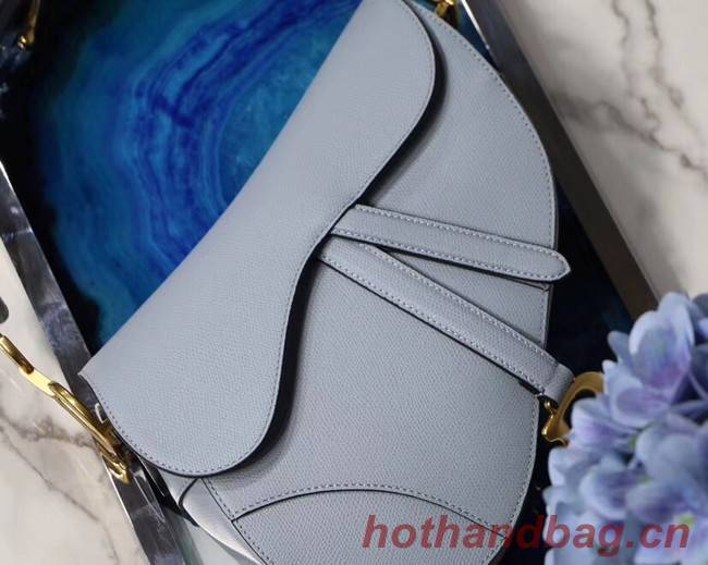 Dior SADDLE-TAS VAN KALFSLEER M0446C light blue Dior SADDLE-TAS VAN KALFSLEER M0446C light blue