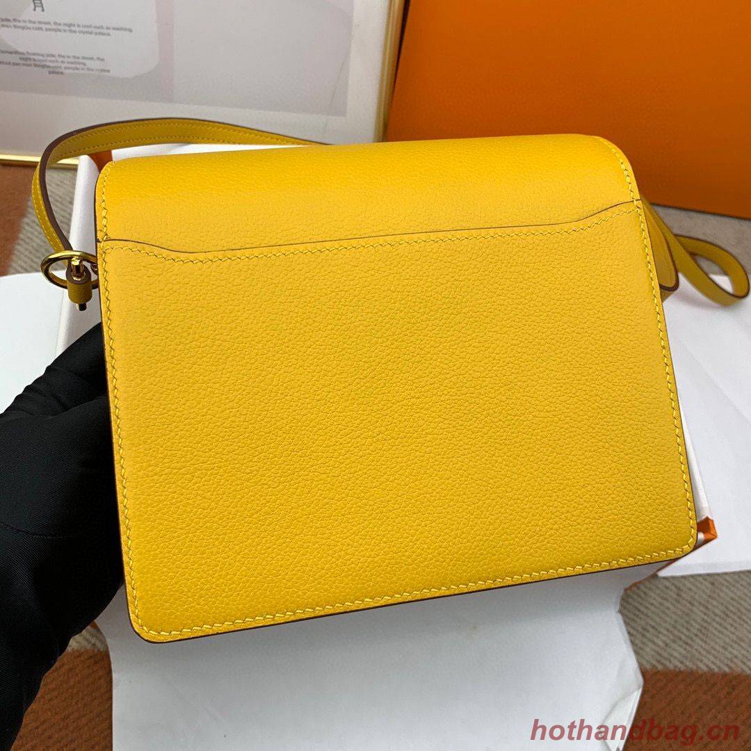 Hermes Roulis 19cm Evercolor 9D H9003 Yellow Gold Hermes Roulis 19cm Evercolor 9D H9003 Yellow Gold