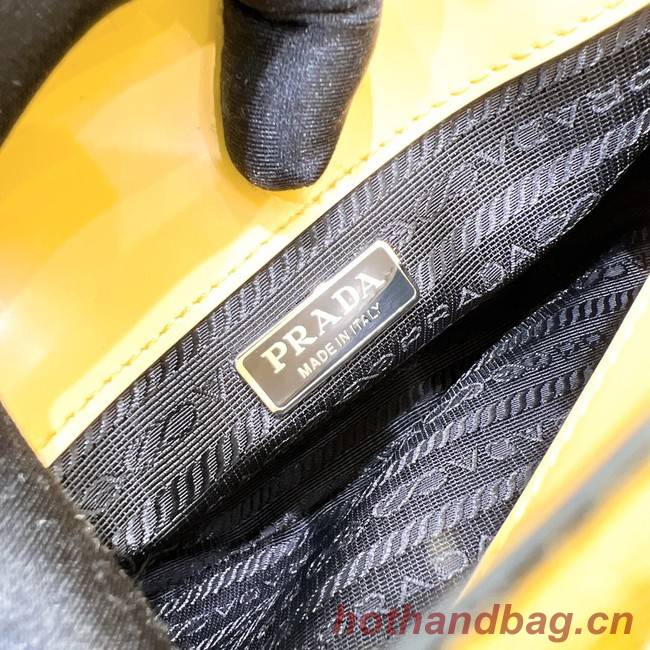 Prada Re-Edition 1995 brushed-leather small shoulder bag 1BA357 yellow