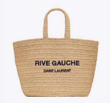 SAINT LAURENT RIVE GAUCHE SUPPLE TOTE BAG IN RAFFIA CROCHET 688864 NATUREL SAINT LAURENT RIVE GAUCHE SUPPLE TOTE BAG IN RAFFIA CROCHET 688864 NATUREL