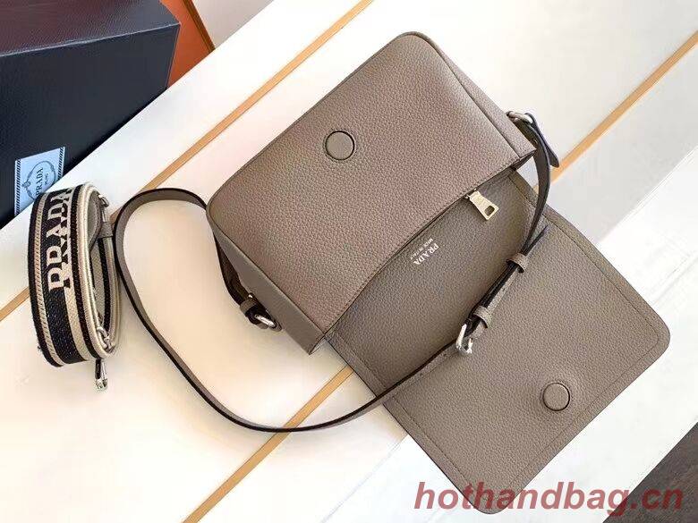 Prada Leather bag with shoulder strap 1DB443 gray Prada Leather bag with shoulder strap 1DB443 gray