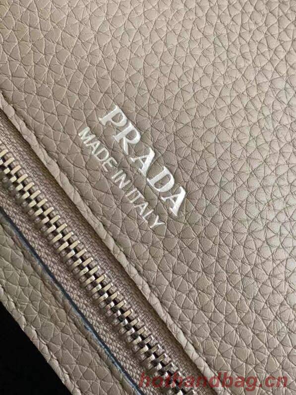 Prada Leather bag with shoulder strap 1DB443 gray Prada Leather bag with shoulder strap 1DB443 gray