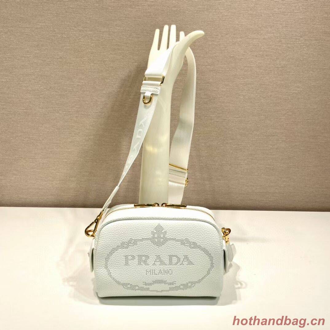 Prada Leather bag with shoulder strap 1DH781 white Prada Leather bag with shoulder strap 1DH781 white