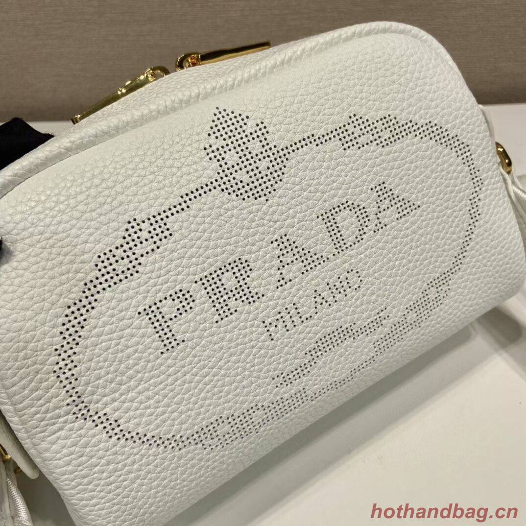 Prada Leather bag with shoulder strap 1DH781 white Prada Leather bag with shoulder strap 1DH781 white
