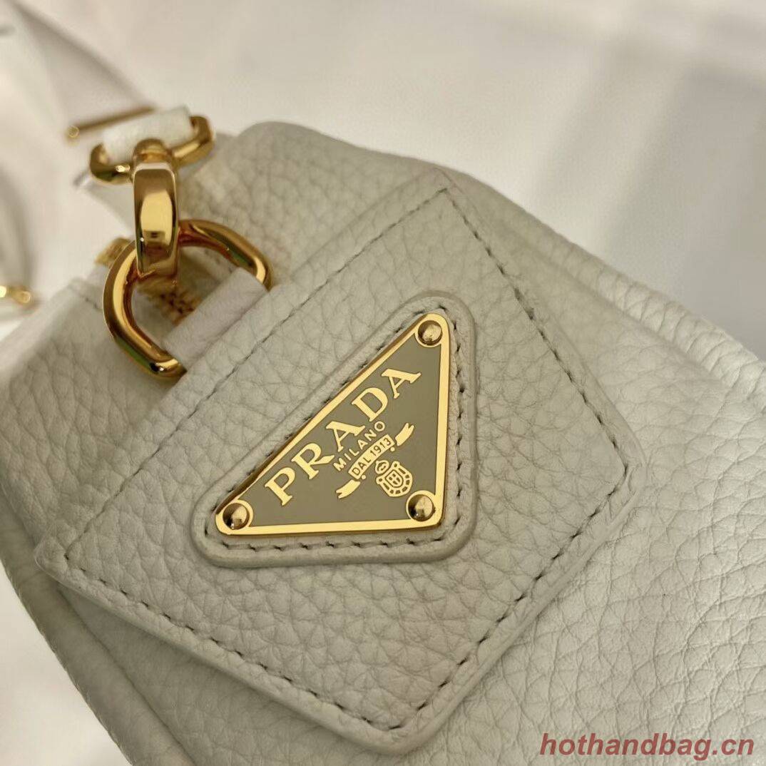 Prada Leather bag with shoulder strap 1DH781 white Prada Leather bag with shoulder strap 1DH781 white