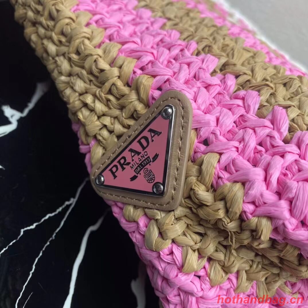 Prada Raffia tote bag 1NE229 pink Prada Raffia tote bag 1NE229 pink