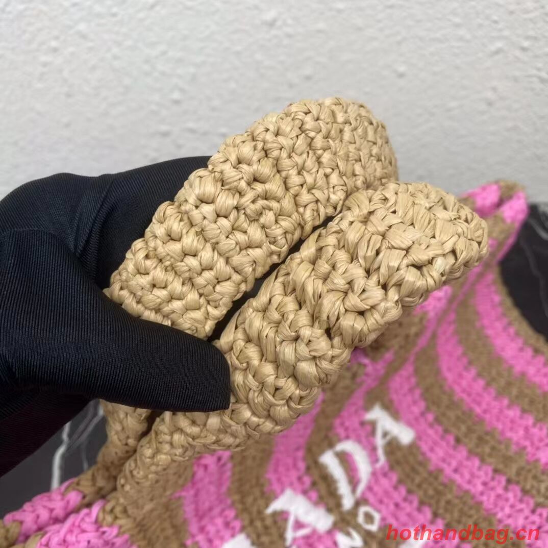 Prada Raffia tote bag 1NE229 pink Prada Raffia tote bag 1NE229 pink