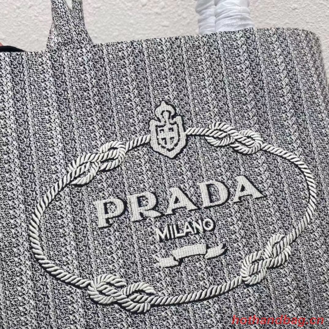 Prada SHOPPING BAG 1AV332 Black&grey Prada SHOPPING BAG 1AV332 Black&grey