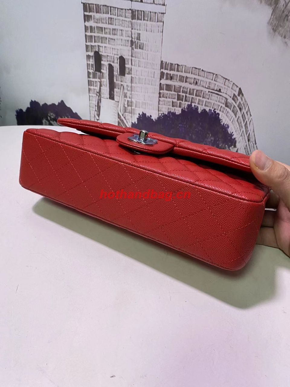 Chanel Flap Shoulder Bag Original Caviar leather A1112 Red