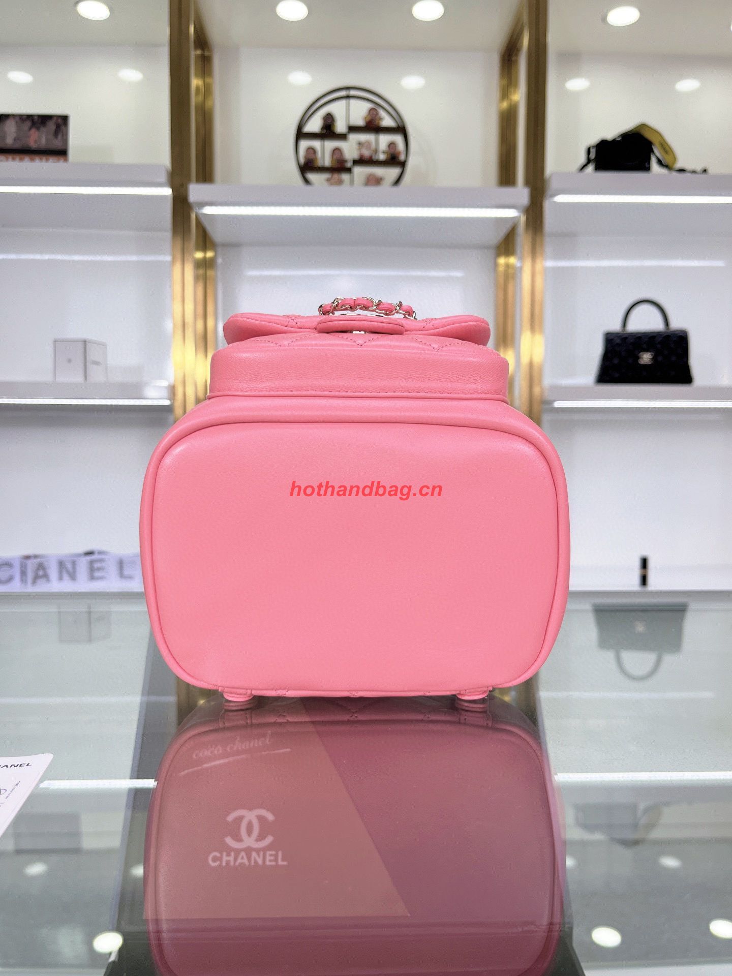 Chanel Backpack Sheepskin Original Leather AS2908 Pink Chanel Backpack Sheepskin Original Leather AS2908 Pink
