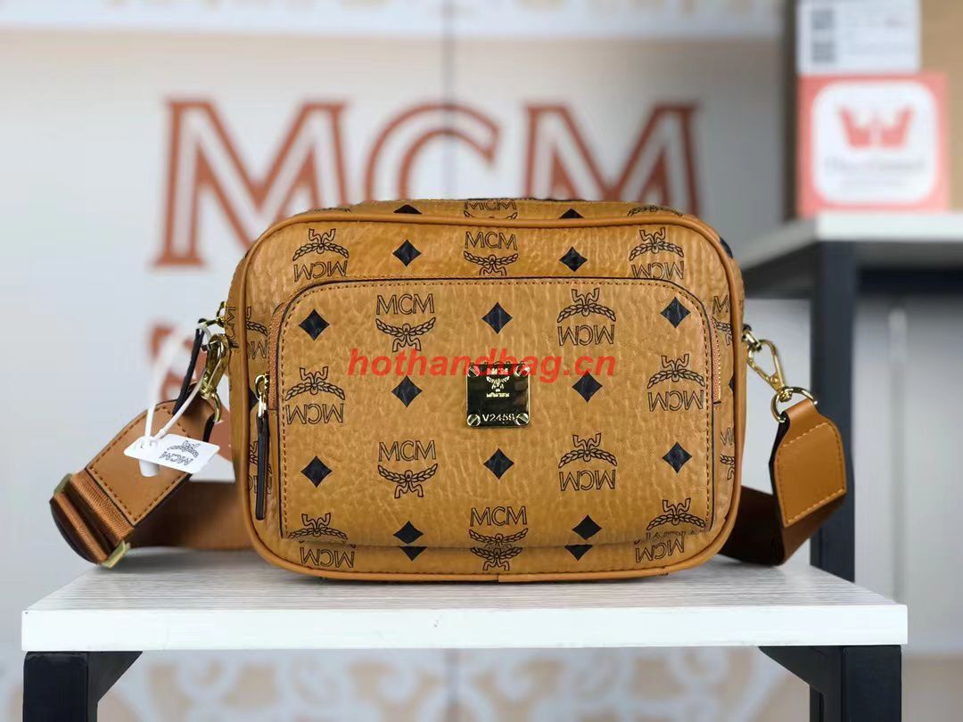 MCM Shoulder Bag Calfskin Leather 3358 Camel MCM Shoulder Bag Calfskin Leather 3358 Camel