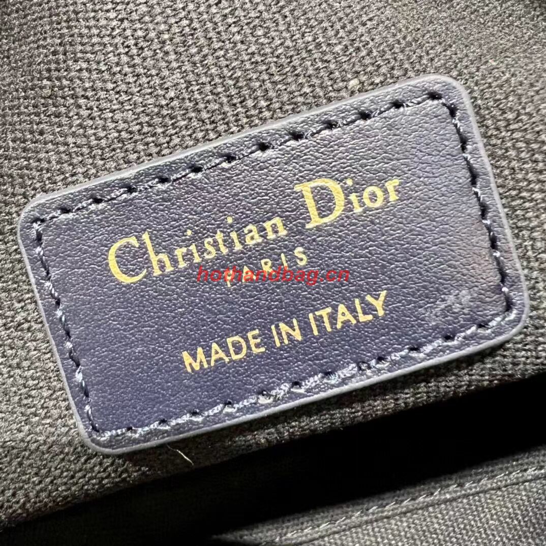 LADY DIOR TOP HANDLE SMALL BAG Blue Dior Oblique Jacquard C0655 LADY DIOR TOP HANDLE SMALL BAG Blue Dior Oblique Jacquard C0655