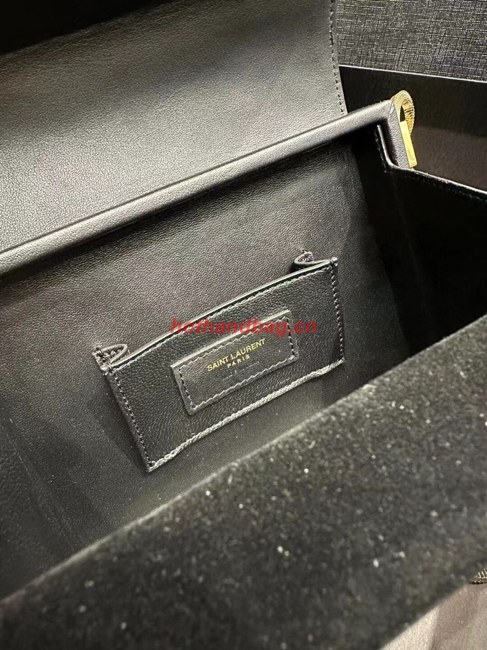 SAINT LAUREN KATE MINI SUPPLE/REVERSIBLE CHAIN BAG IN SUEDE AND LEATHER Y791122 BLACK SAINT LAUREN KATE MINI SUPPLE/REVERSIBLE CHAIN BAG IN SUEDE AND LEATHER Y791122 BLACK