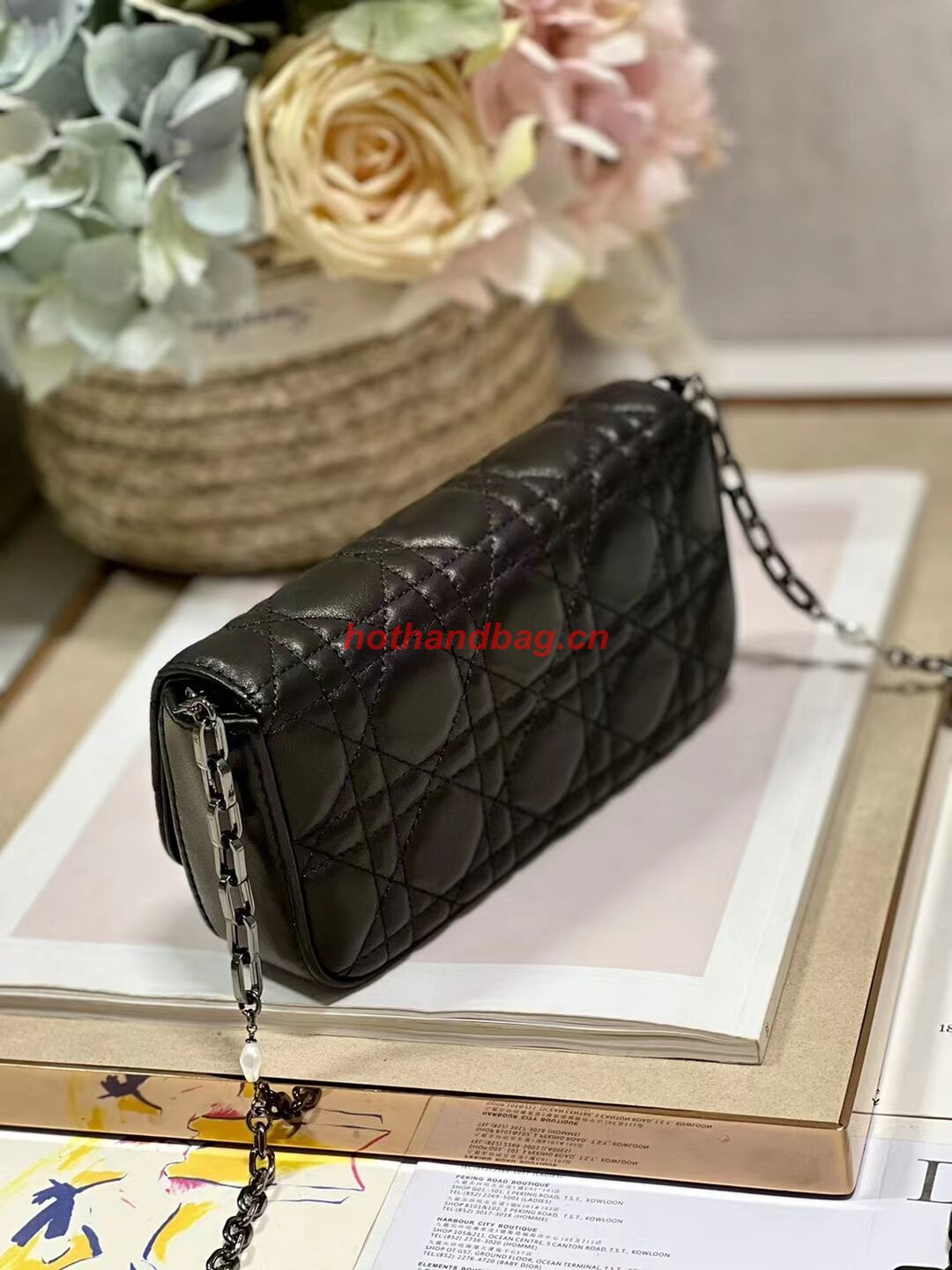 LADY DIOR PHONE POUCH Aesthetic Cannage Lambskin S0977O black LADY DIOR PHONE POUCH Aesthetic Cannage Lambskin S0977O black