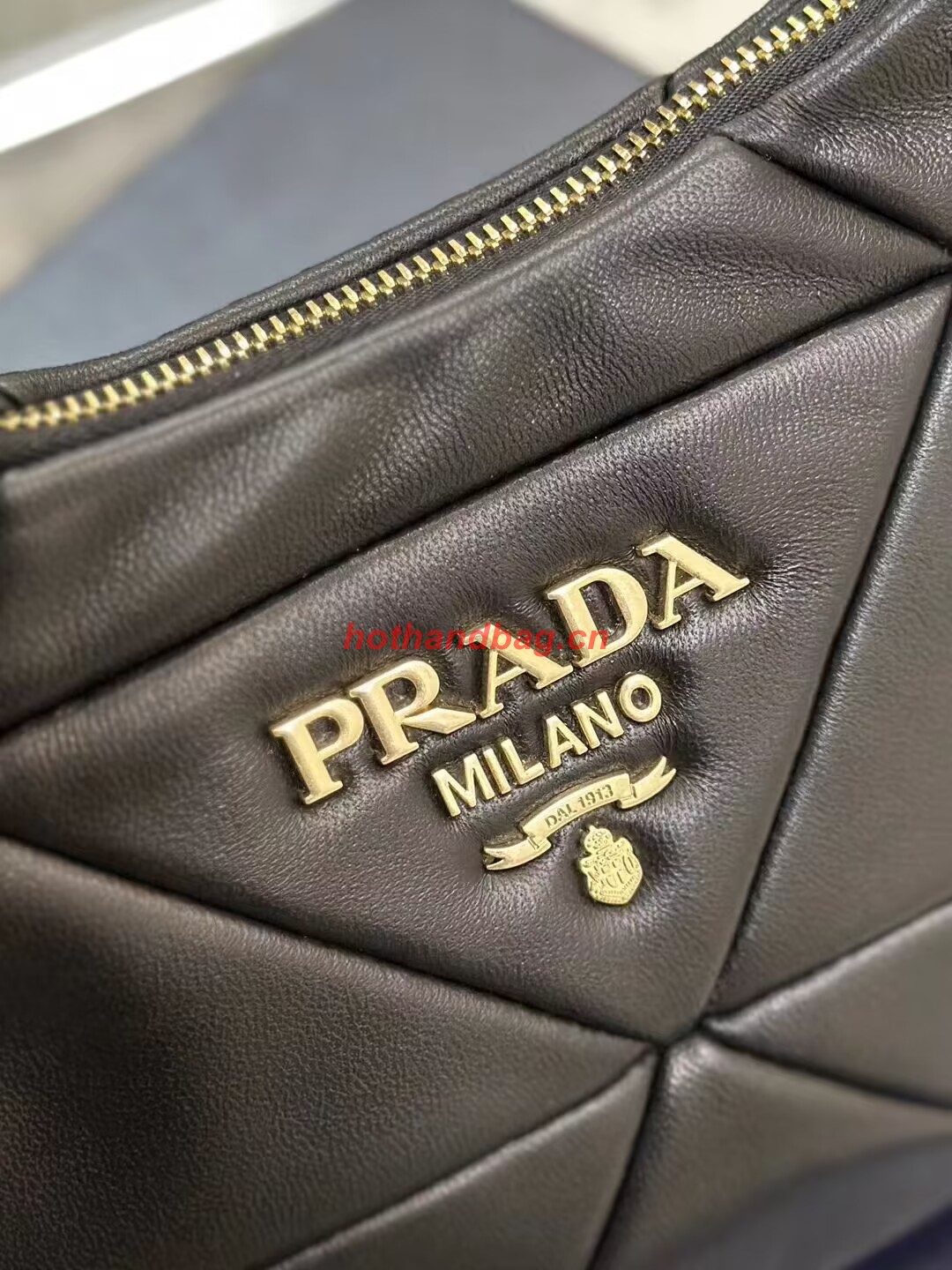 Prada leather shoulder bag 1BH117 black Prada leather shoulder bag 1BH117 black