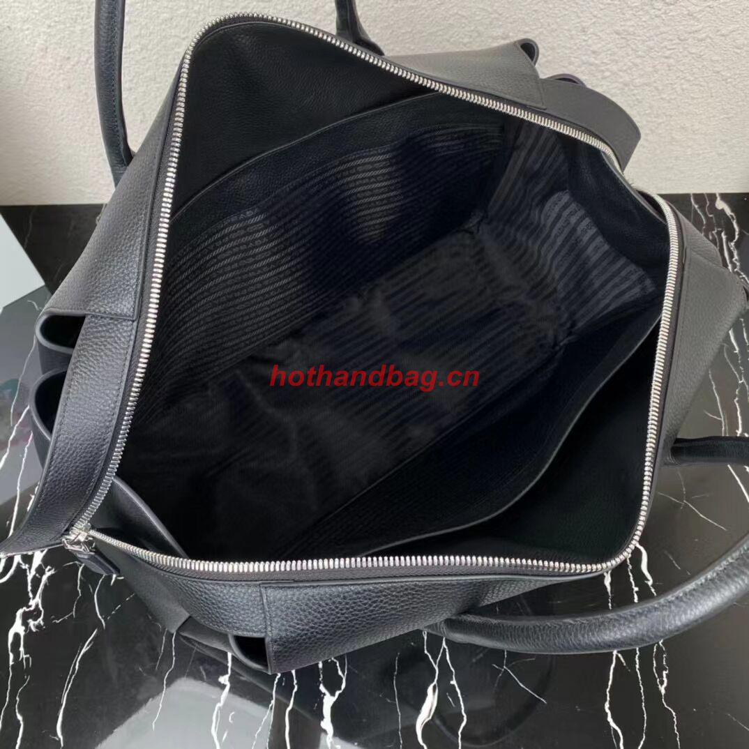 Prada leather tote bag with 2NV995 black Prada leather tote bag with 2NV995 black